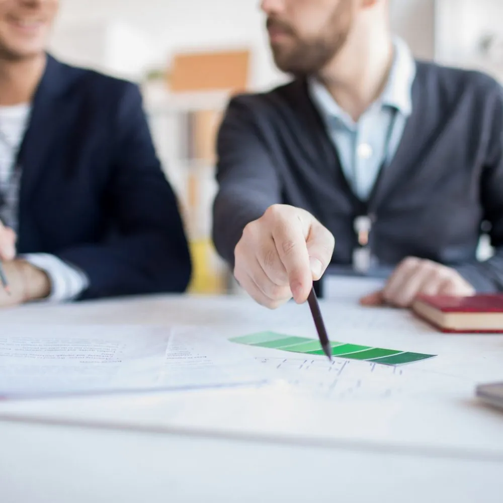 Reviewing business performance figures